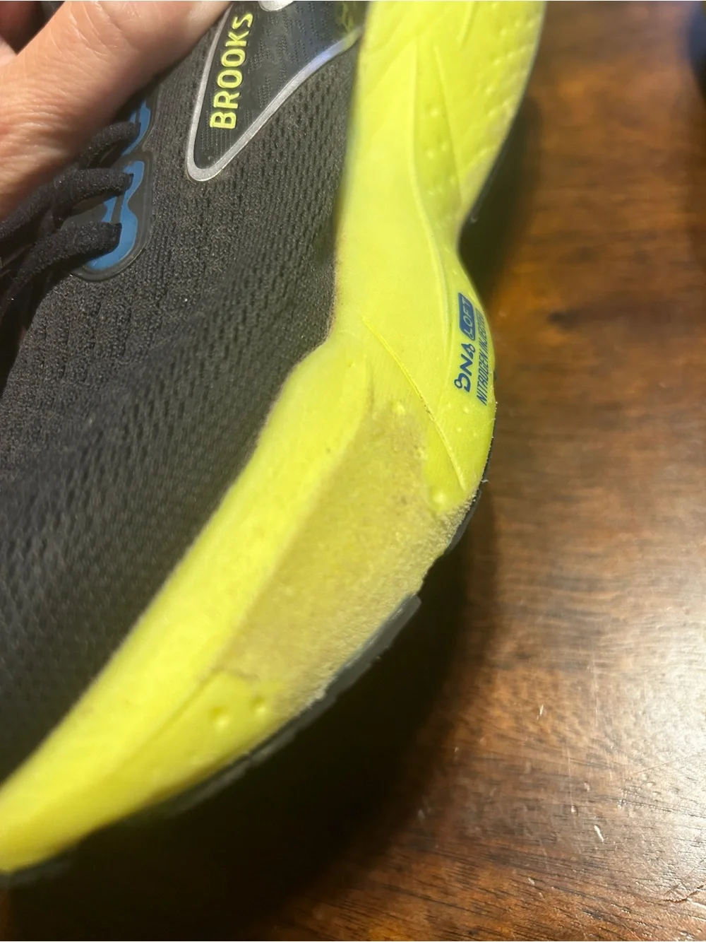 Brooks Glycerin 21 Running Shoes Men’s 8.5 Black Blue Neon Yellow
